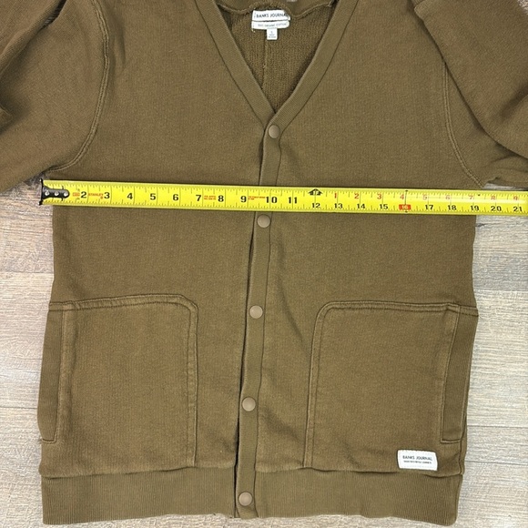 Banks Journal Men’s ZION Cardigan -Olive Size Small - Picture 9 of 10